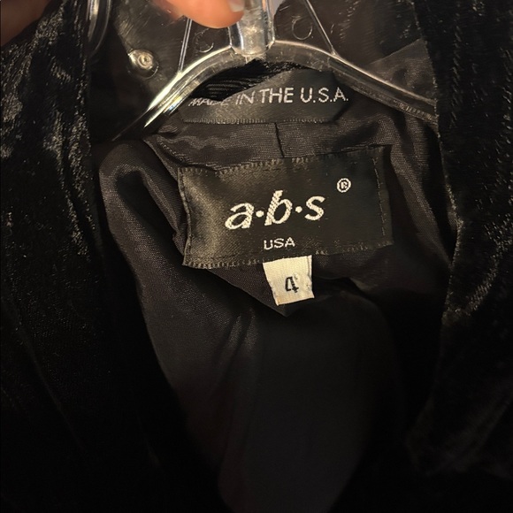 ABS Vintage 90’s Velvet Duster Jacket Coat Velvet Grunge Designer 4 Dress - Picture 14 of 17